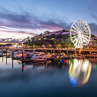Buy canvas prints of Torquay Harbour at Twilight by John Fowler