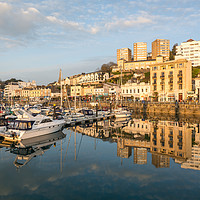 Buy canvas prints of Torquay Harbour Reflections by John Fowler