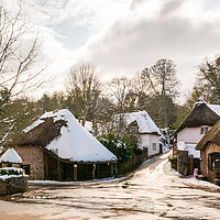 Buy canvas prints of  Cockington In The Snow by John Fowler
