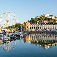 Buy canvas prints of Reflections Of Torquay Harbour  by John Fowler
