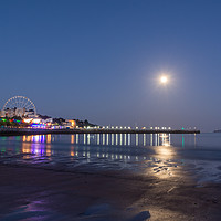 Buy canvas prints of Torquay Seafront By Moonlight by John Fowler