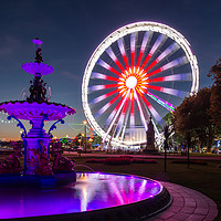 Buy canvas prints of Torquay Wheel and Fountain by John Fowler