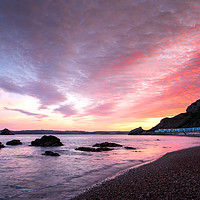 Buy canvas prints of  Meadfoot Beach Sunset by John Fowler