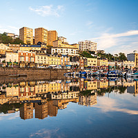 Buy canvas prints of  Torquay Harbour Reflections by John Fowler