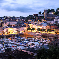 Buy canvas prints of  Torquay Harbour At Twilight by John Fowler
