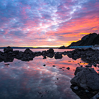 Buy canvas prints of Meadfoot Sunset, Torquay by John Fowler