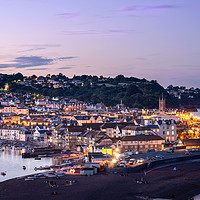 Buy canvas prints of Teignmouth At Twilight by John Fowler