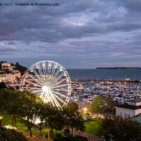Buy canvas prints of  Torquay Harbour at Twilight by John Fowler