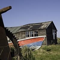 Buy canvas prints of Bendy Fishermans boathouse, Bednell Northumberland by Ivan Kovacs