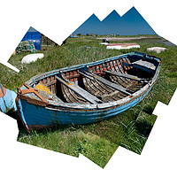 Buy canvas prints of Composite of rotting boat on Holy Island by Ivan Kovacs