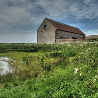 Buy canvas prints of Abandoned barn by Charlotte Moon