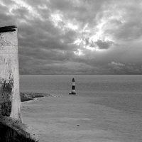 Buy canvas prints of  Lighthouse at Beachy Head by Charlotte Moon