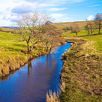 Buy canvas prints of River Bain, North Yorkshire by Richard Pinder