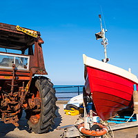 Buy canvas prints of Filey Coble Landing by Richard Pinder