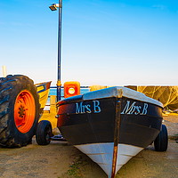 Buy canvas prints of Fishing Coble, Mrs B. by Richard Pinder
