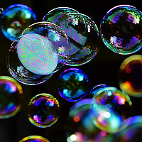 Buy canvas prints of Floating Bubbles  by Teresa Cooper