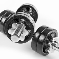Buy canvas prints of Chrome screwed hand barbells weights by Arletta Cwalina