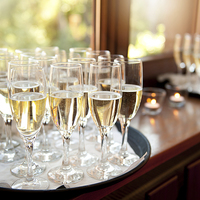 Buy canvas prints of Wedding banquet champagne glasses by Arletta Cwalina