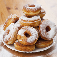 Buy canvas prints of Plenty doughnuts or donuts with holes  by Arletta Cwalina