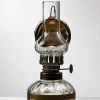Buy canvas prints of retro styled glass decorative oil lamp  by Arletta Cwalina