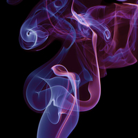 Buy canvas prints of blue pink whirl twisted smoke abstract  by Arletta Cwalina