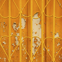 Buy canvas prints of Rod metal orange fence surface by Arletta Cwalina
