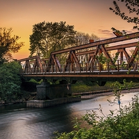 Buy canvas prints of Rusty Railway Bridge by Dean Merry