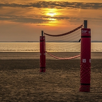 Buy canvas prints of VOLLEYBALL SUNSET by Dean Merry