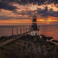 Buy canvas prints of  Portishead Lighthouse by Dean Merry