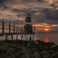 Buy canvas prints of  Portishead Lighthouse  by Dean Merry