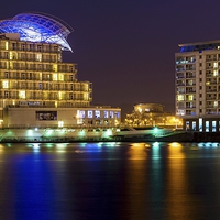 Buy canvas prints of  St Davids Hotel, Cardiff Bay by Dean Merry