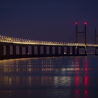 Buy canvas prints of  Severn Night Crossing by Dean Merry