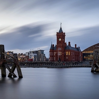 Buy canvas prints of  Pierhead Building from across the bay, Cardiff by Dean Merry