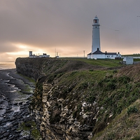 Buy canvas prints of Cliffs edge, Nash point by Dean Merry
