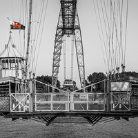Buy canvas prints of   The Cage, Transporter Bridge, Newport by Dean Merry