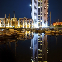 Buy canvas prints of The Tower, Meridian Quay by Dean Merry