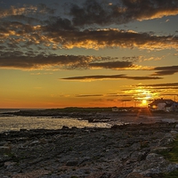 Buy canvas prints of  Porthcawl Sunset by Dean Merry