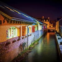 Buy canvas prints of  Cowbridge at night  by Dean Merry