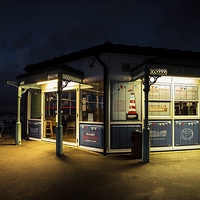 Buy canvas prints of  Swansea Night Cafe by Dean Merry