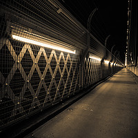 Buy canvas prints of Clifton suspension bridge footpath by Dean Merry