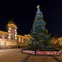 Buy canvas prints of Kings Square Christmas tree by Dean Merry