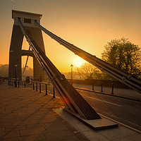 Buy canvas prints of Sunrise at Clifton Suspension bridge  by Dean Merry