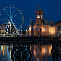Buy canvas prints of Pierhead Building from across the bay, Cardiff by Dean Merry