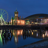 Buy canvas prints of Pierhead Building from across the bay, Cardiff by Dean Merry