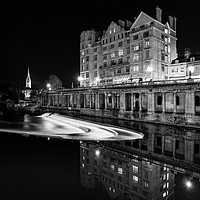 Buy canvas prints of The Empire and weir, Grand Parade, Bath by Dean Merry