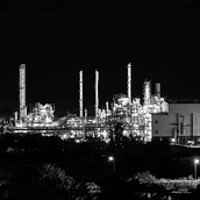 Buy canvas prints of Barry industry lit by Dow Silicones UK  by Dean Merry