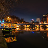Buy canvas prints of Christmas at Bristol bridge by Dean Merry