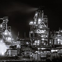 Buy canvas prints of Port Talbot steel works by Dean Merry