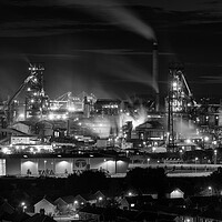 Buy canvas prints of Port Talbot steel works by Dean Merry