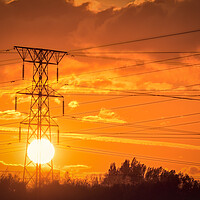 Buy canvas prints of Power lines by Dean Merry